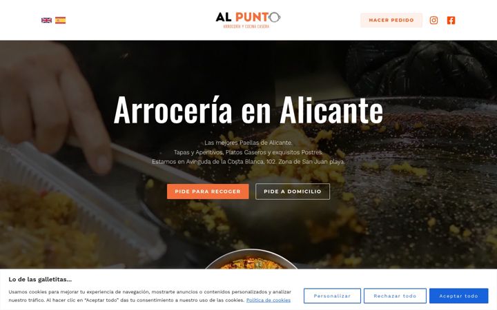 Screenshot van alpuntoarroceria.com