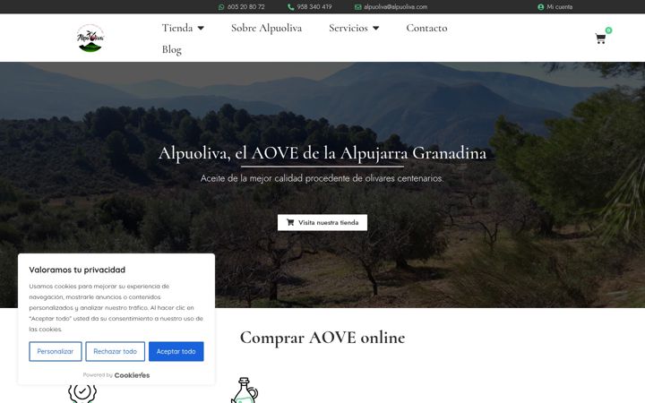 Screenshot van alpuoliva.com