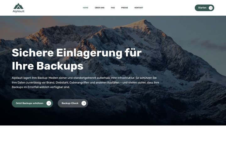 Screenshot of alpvault.de