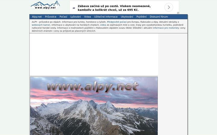 Skjámynd af alpy.net