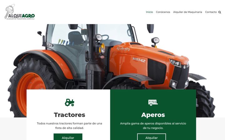 Screenshot of alquiagro.com