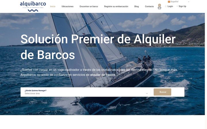 Captura de ecrã de alquibarco.com