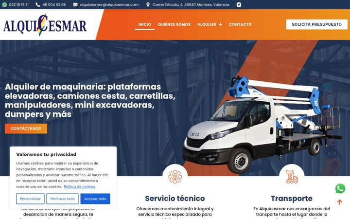 Screenshot of alquicesmar.com