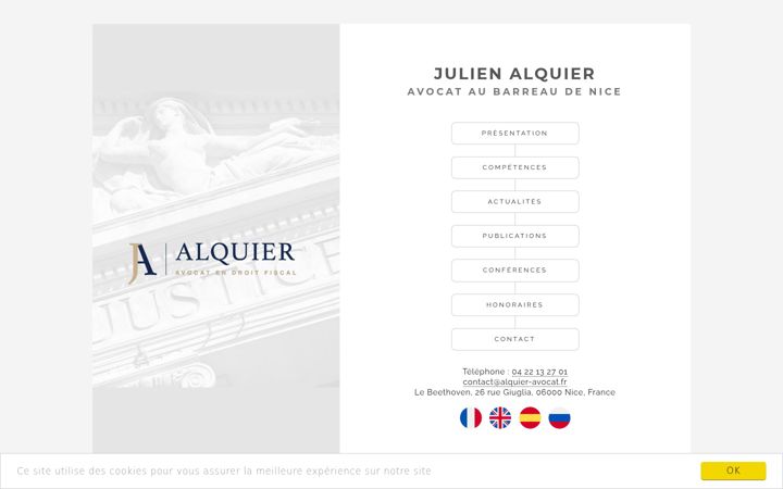 Screenshot of alquier-avocat.fr