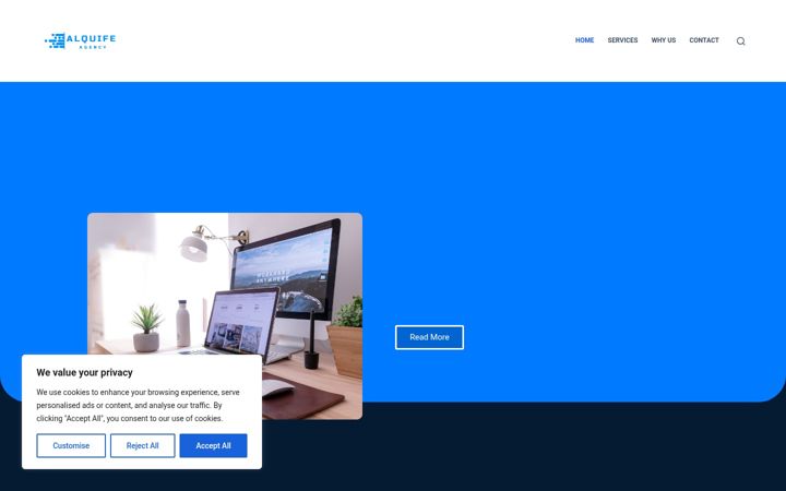 Screenshot of alquife-media.com