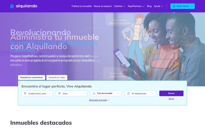 Snimka zaslona za alquilando.com
