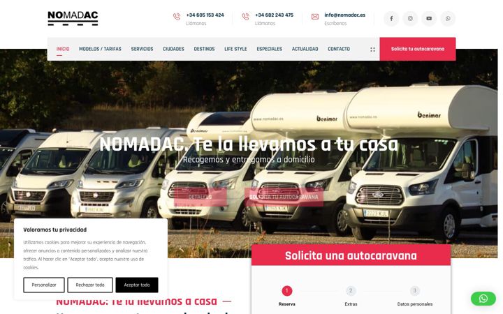 Screenshot of alquilarautocaravanas.net