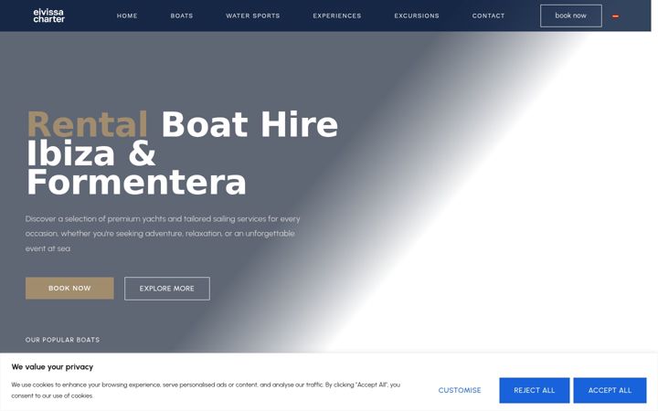Snimka zaslona za alquilarbarcoenibiza.com