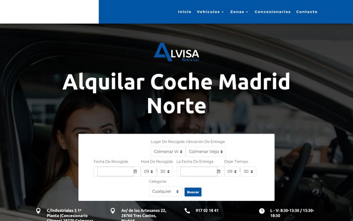 Screenshot of alquilarcochemadridnorte.com