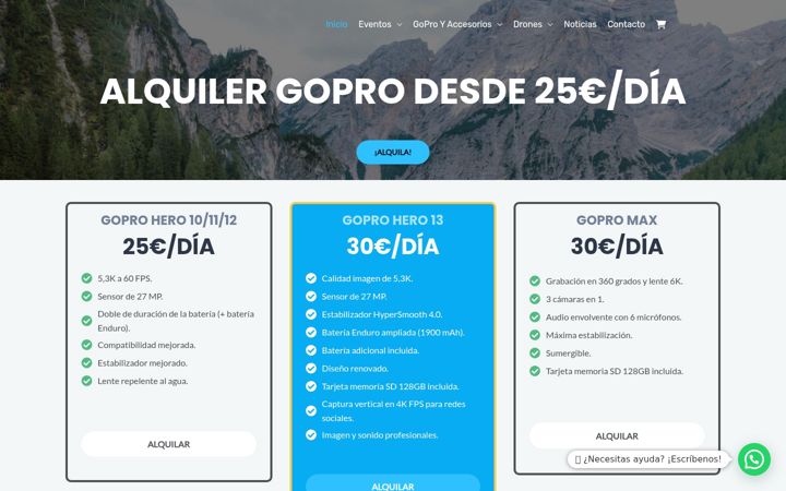 Posnetek zaslona alquilatugopro.com