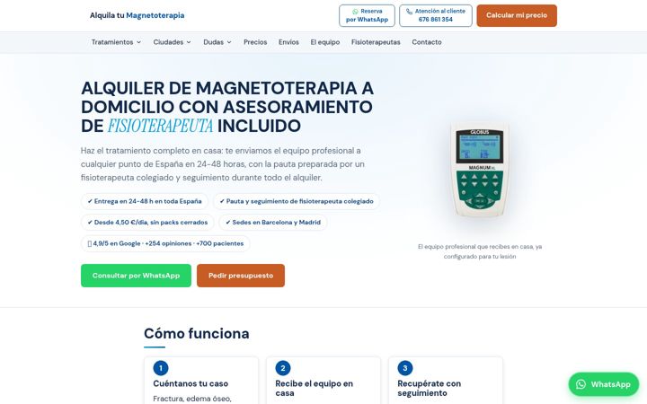 Screenshot of alquilatumagnetoterapia.com