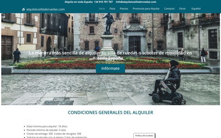 Screenshot of alquilatusilladeruedas.com