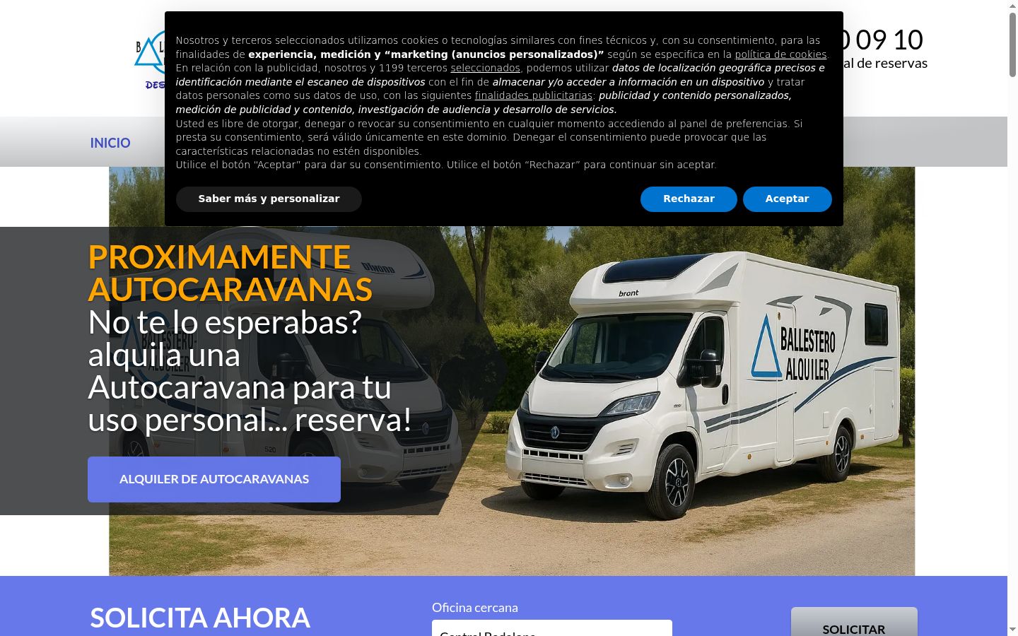 Screenshot tal-banner tal-kunsens muri qabel kwalunkwe interazzjoni