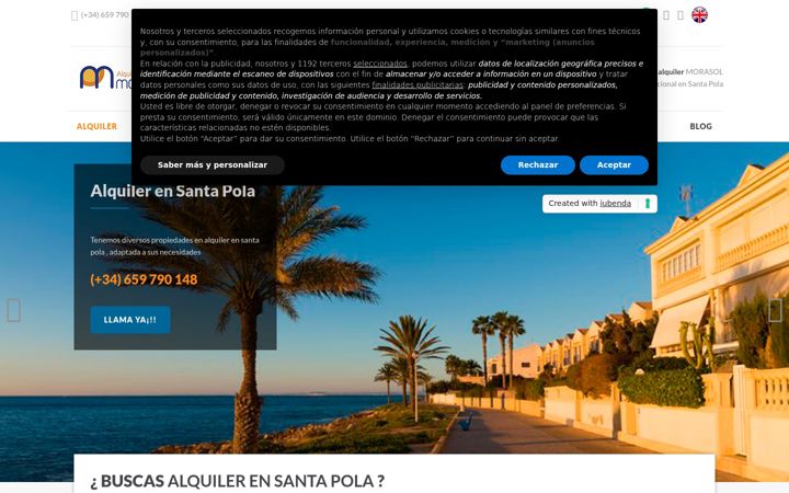 Zrzut ekranu alquiler-santapola.com