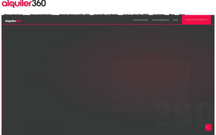 Zrzut ekranu alquiler360.net