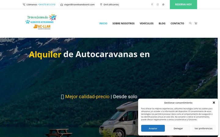 Screenshot of alquilerautocaravanasalicante.com