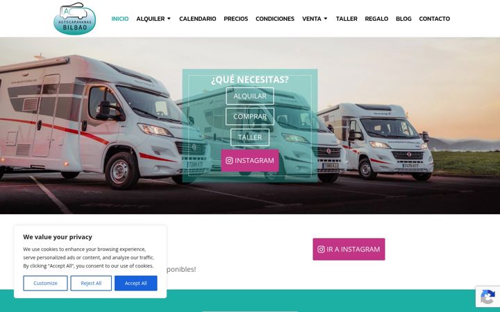 Screenshot of alquilerautocaravanasbilbao.com