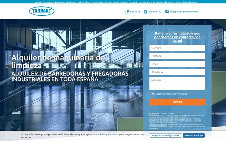 Screenshot του alquilerbarredorasyfregadoras.com