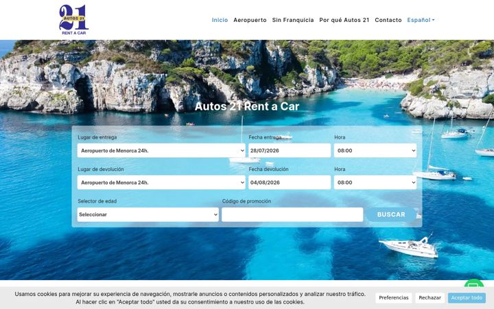 Screenshot of alquilercochesmenorcaa21.com