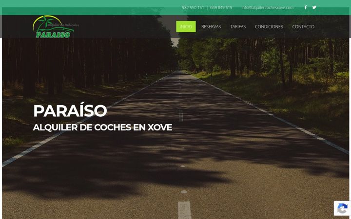 Screenshot of alquilercochesxove.com