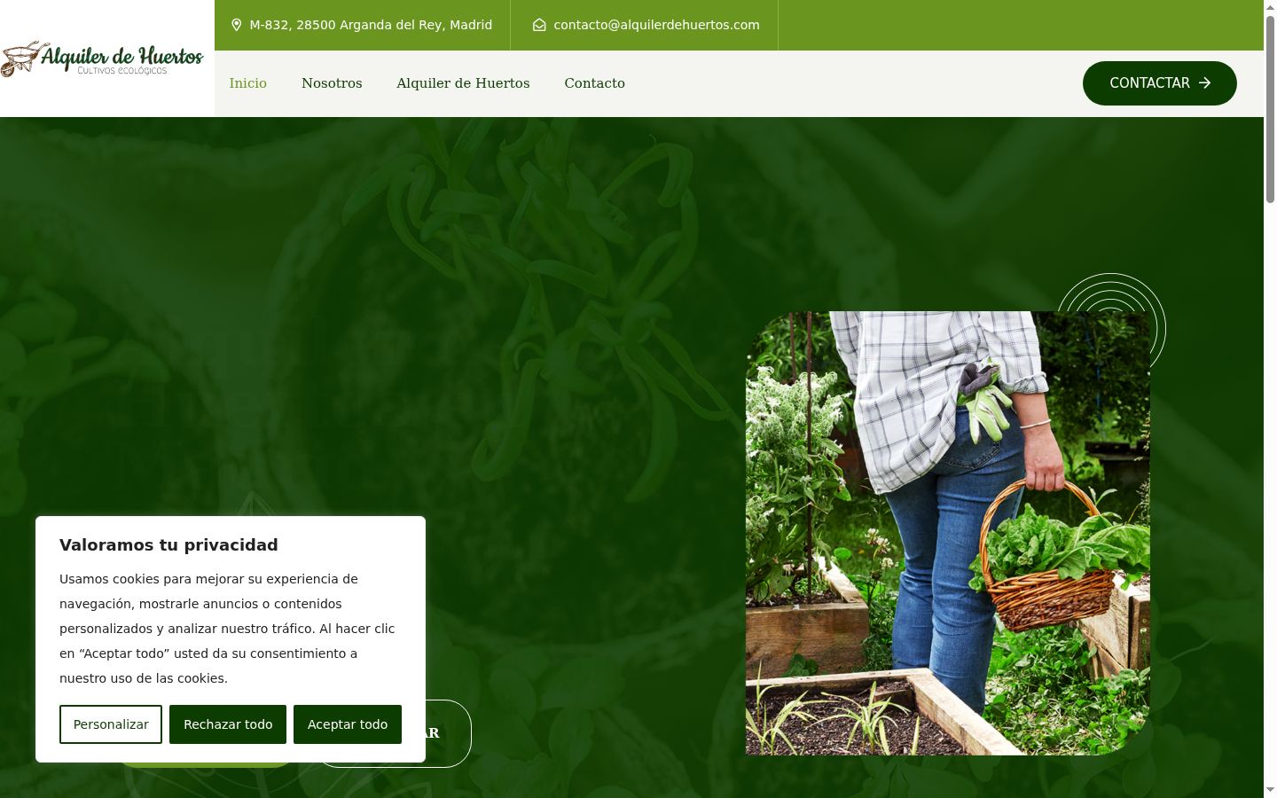 Screenshot of the consent banner shown before any interaction