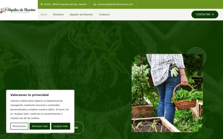 Screenshot of alquilerdehuertos.com