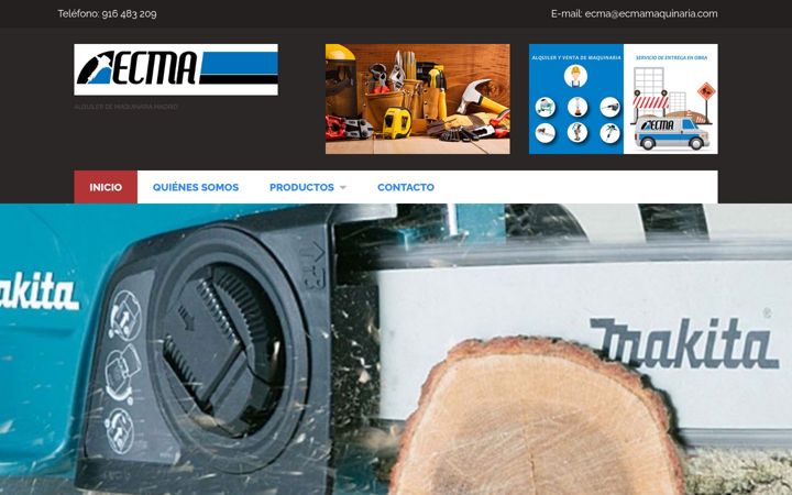 Screenshot of alquilerdemaquinariamadrid.com