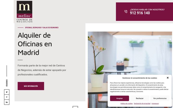 Screenshot of alquilerdeoficinasenmadrid.es