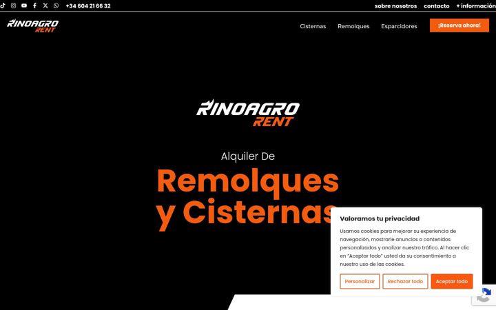 Screenshot of alquilerderemolquesycisternas.com