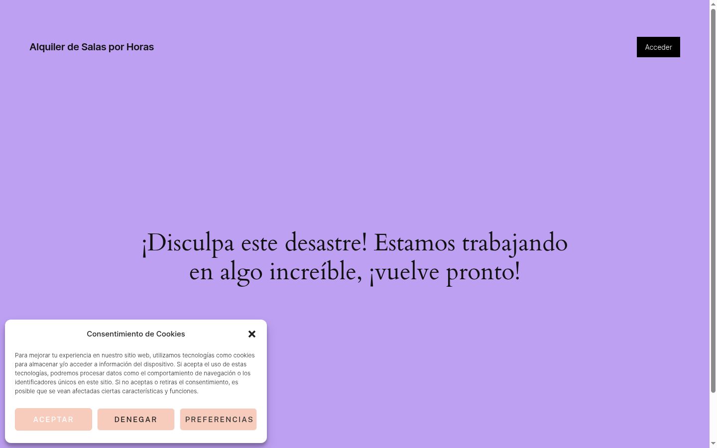 Screenshot del banner di consenso mostrato prima di qualsiasi interazione