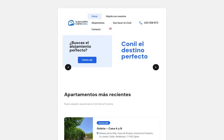 Screenshot of alquilerescostaconil.com