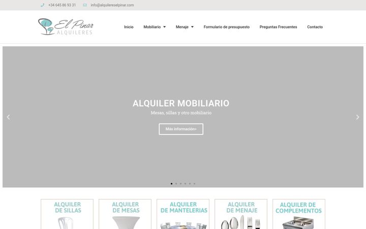 Screenshot of alquilereselpinar.com