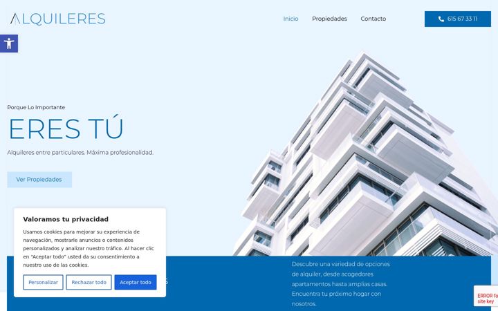 Screenshot of alquileresgranada.com
