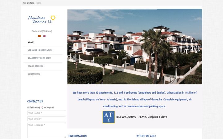 Screenshot of alquileresveramar.es