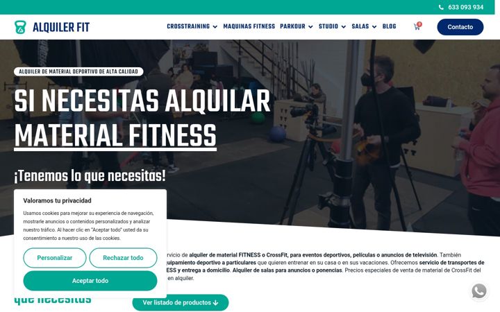 Ekrano kopija alquilerfit.com