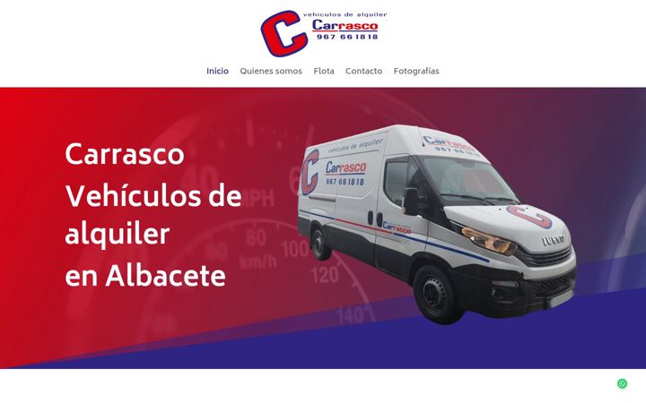Ekrano kopija alquilerfurgonetascarrasco.com