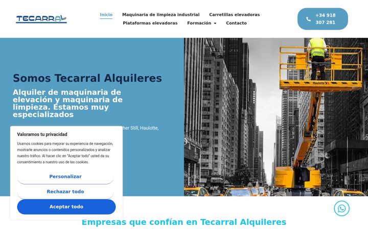 Ekrano kopija alquilermaquinariadeelevacionymaquinariadelimpieza.es