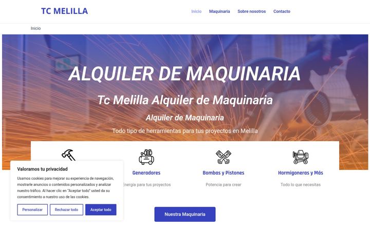 Screenshot of alquilermaquinariatc.com