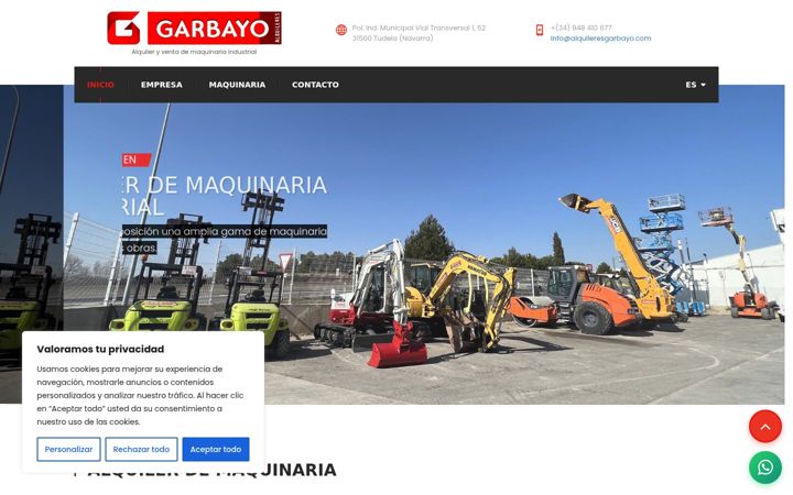 Screenshot of alquilermaquinas.com
