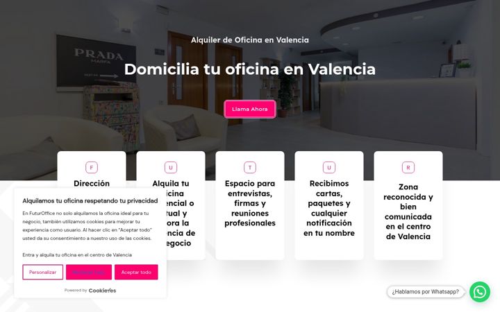 Screenshot of alquileroficinavalencia.com