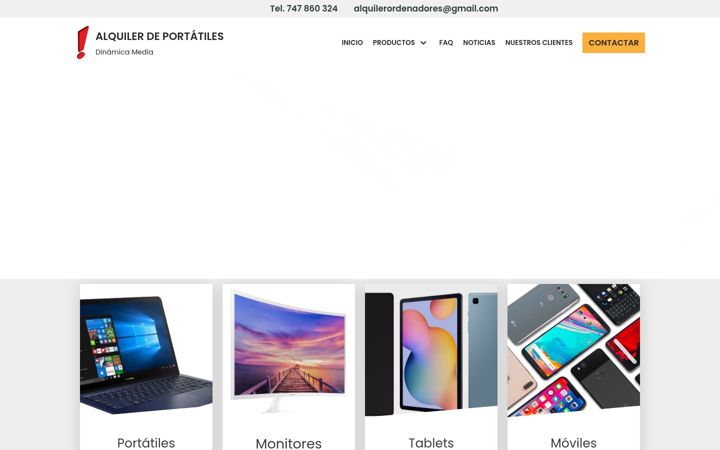 Ekrano kopija alquilerportatiles.es