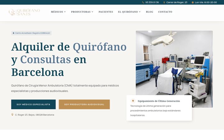 Ekrano kopija alquilerquirofano.com