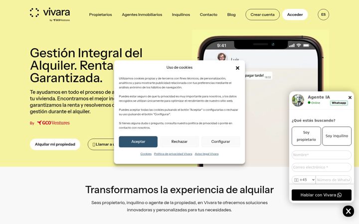 Screenshot of alquilerrentable.com