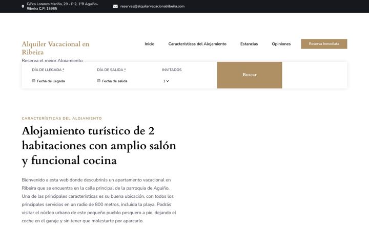 Screenshot of alquilervacacionalribeira.com