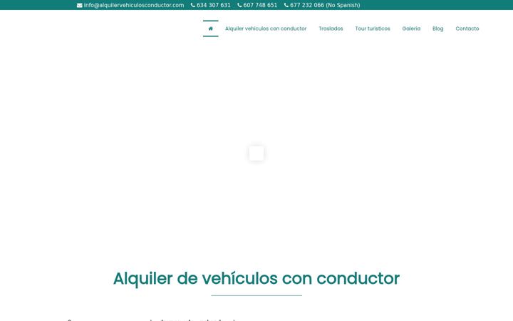 Ekrānuzņēmums no alquilervehiculosconductor.com