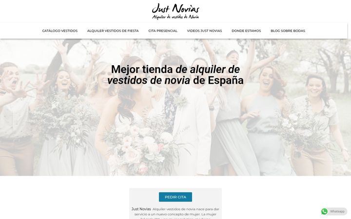 Screenshot di alquilervestidosdenovia.es