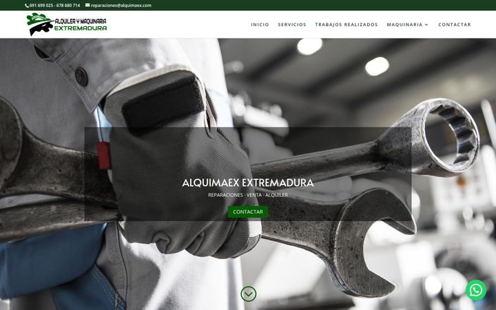Screenshot di alquimaex.com