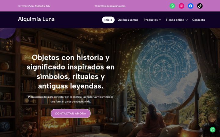 Screenshot of alquimialuna.com