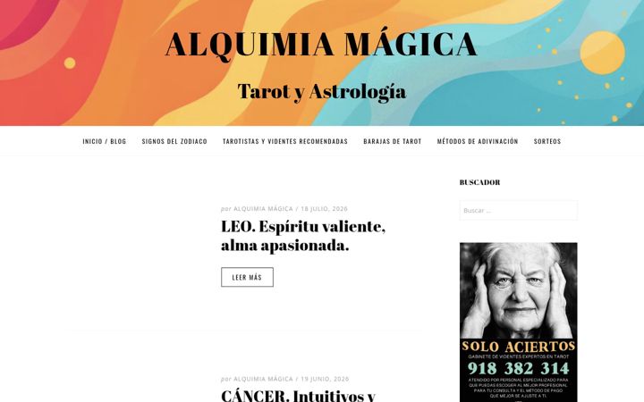 Screenshot di alquimiamagica.com