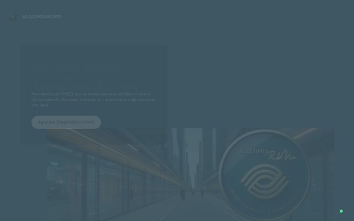 Screenshot of alquimiaromo.com
